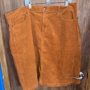 St. John's Bay Women's Tan Corduroy Skirt